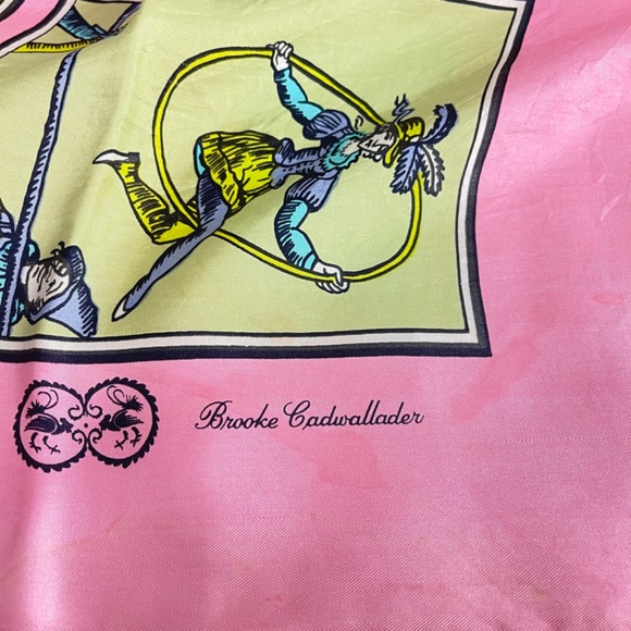 Brooke Cadwallader Carnival Mid-Century Era Silk Scarf, 1947-1950 - Picture 12 of 13